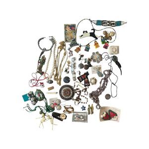 Vintage & Costume Jewelry Lot – Necklaces, Earrings, Brooches, Watches, and More